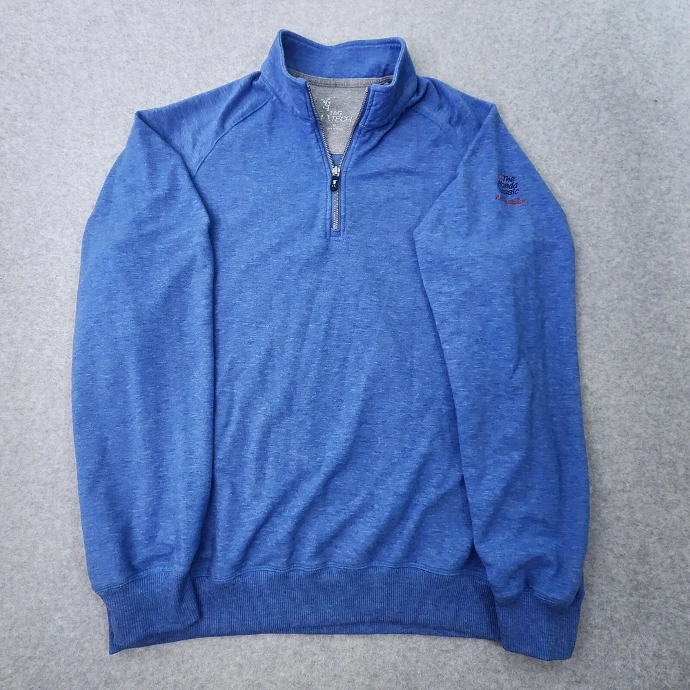 F&G Tech 1/4 Zip Pullover Jacket Shirt Size XL Blue Honda Classic‎ Ambassador